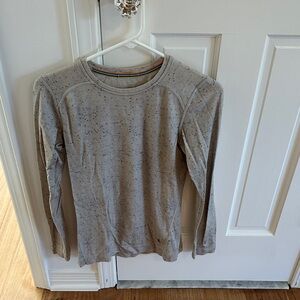 Smartwool Kids Speckled Beige Long Sleeve Tee